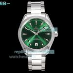 Swiss Omega Seamaster Aqua Terra 150m 41mm Green Dial Steel Copy Watch 